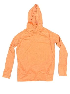 Sweaty Betty Space Dye Hooded Running Top Sunset Orange L EUC